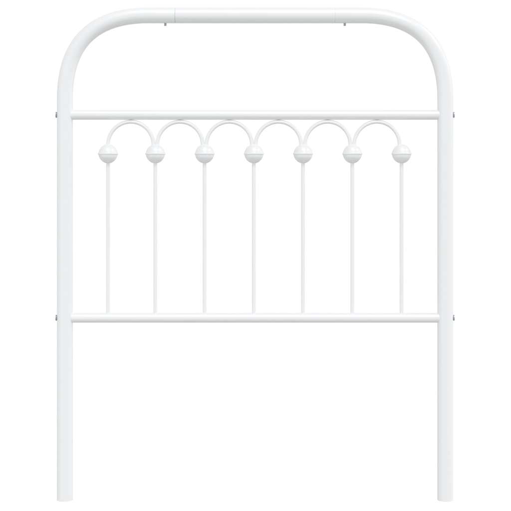 vidaXL Metalowe wymienne wezgłowie, białe, 75 cm
