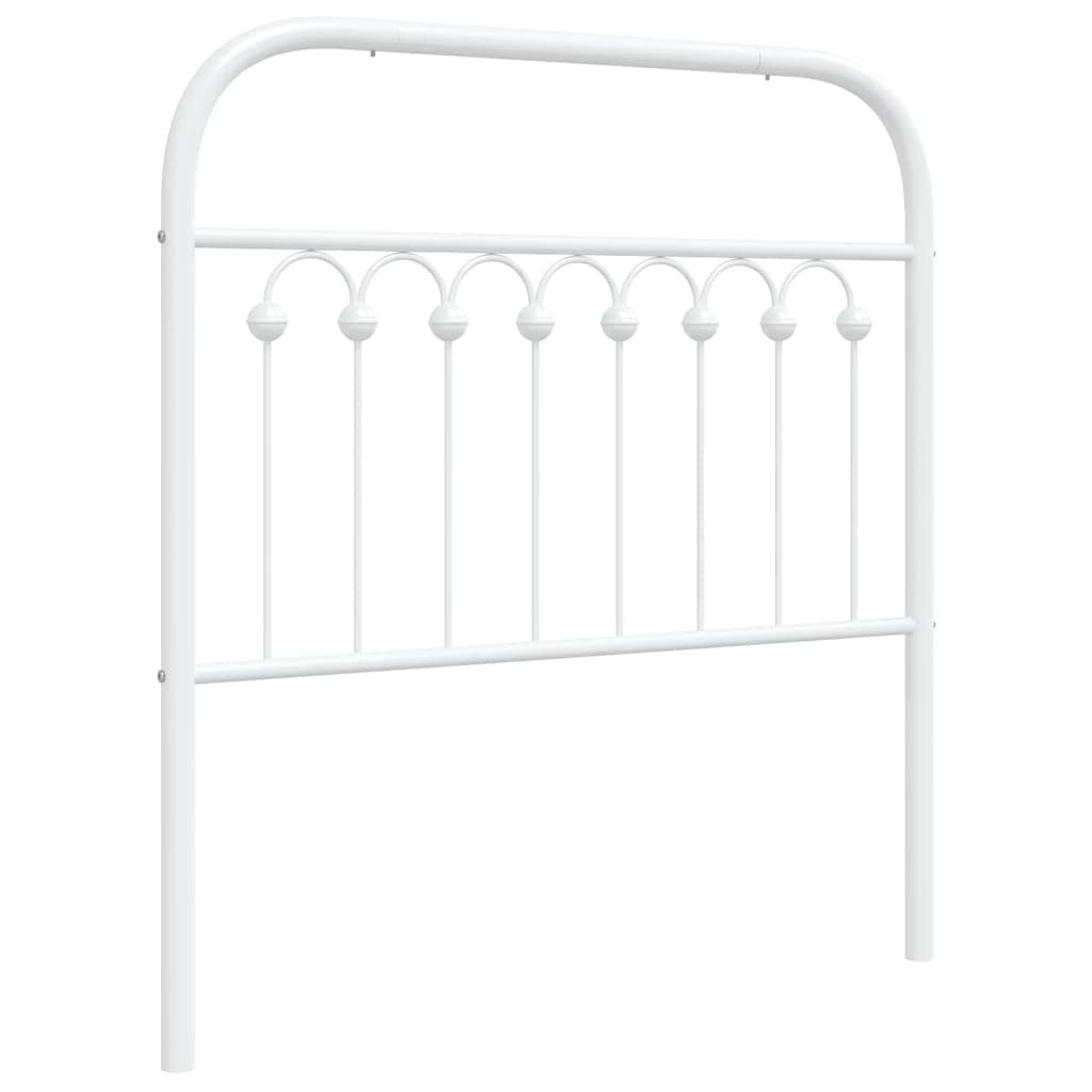 vidaXL Metalowe wymienne wezgłowie, białe, 90 cm