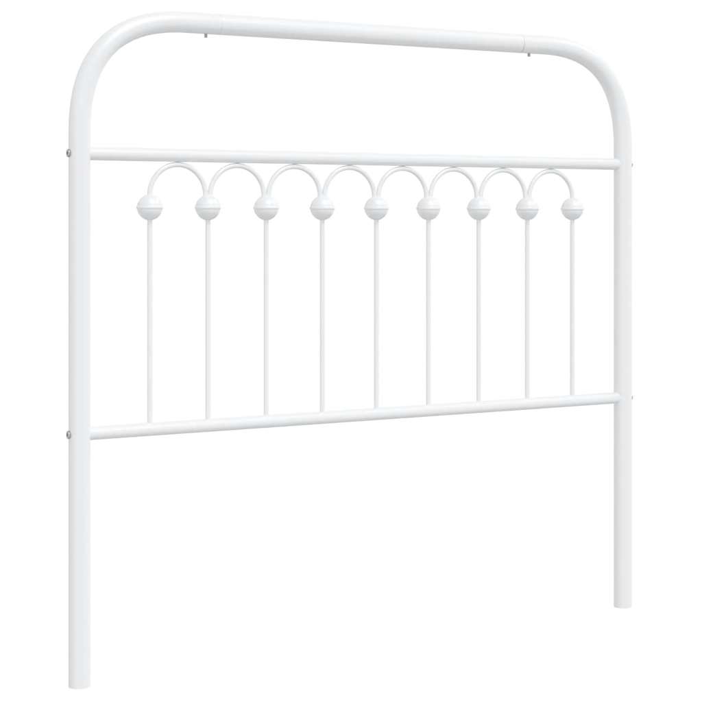 vidaXL Metalowe wymienne wezgłowie, białe, 100 cm