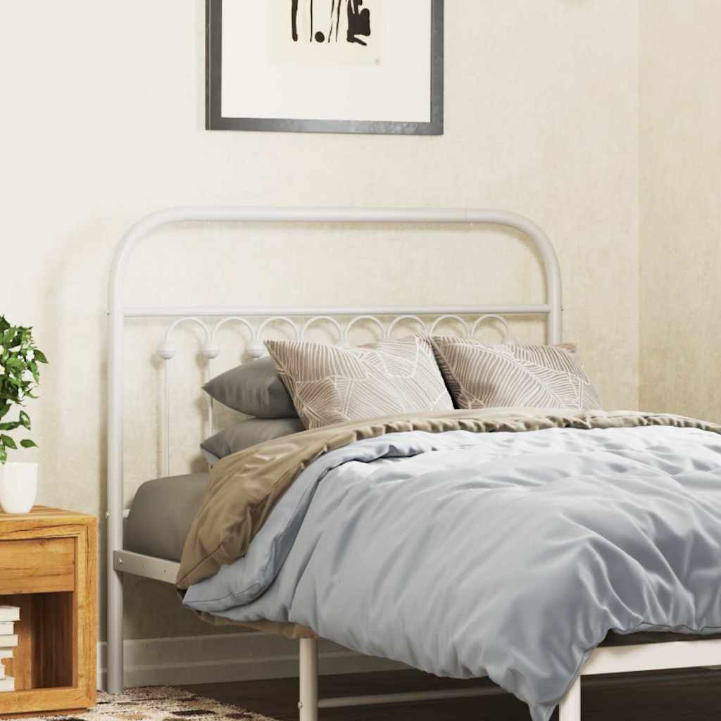 vidaXL Metalowe wymienne wezgłowie, białe, 100 cm