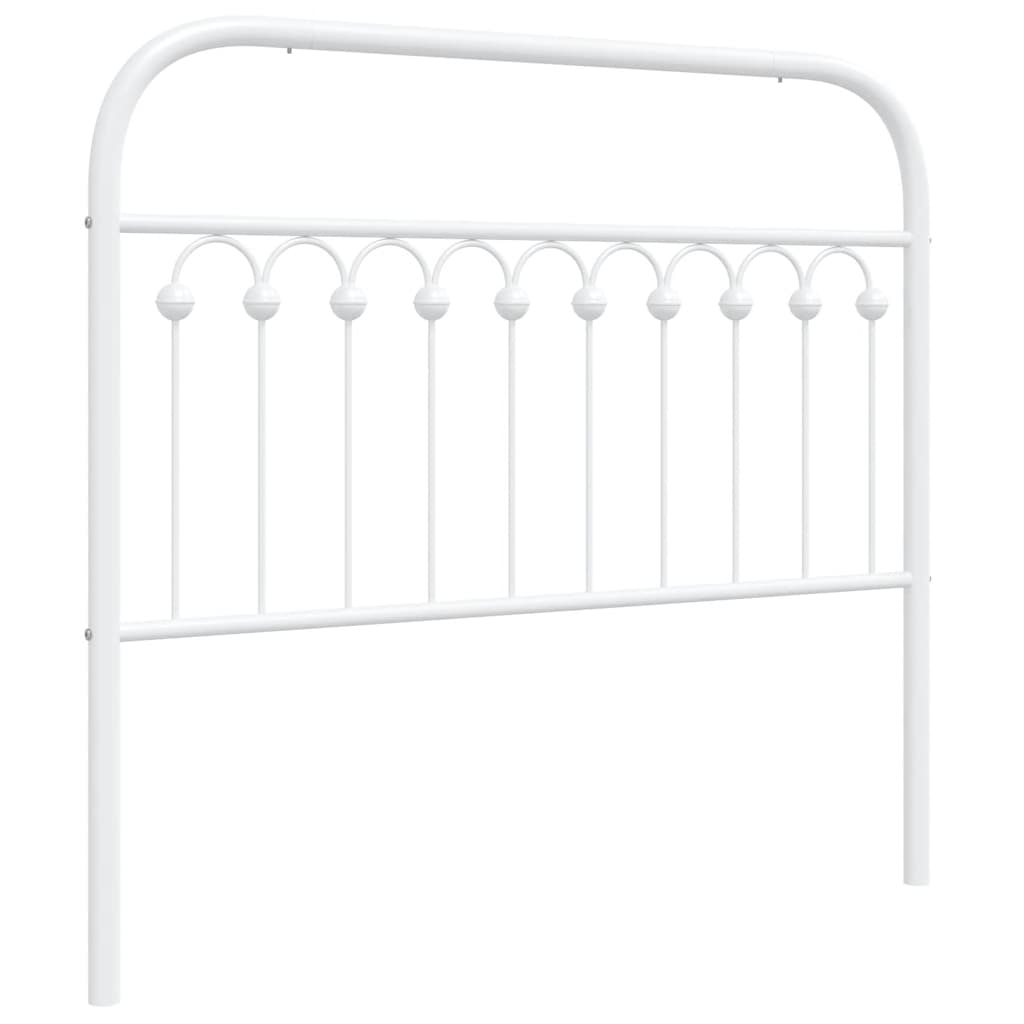 vidaXL Metalowe wymienne wezgłowie, białe, 107 cm