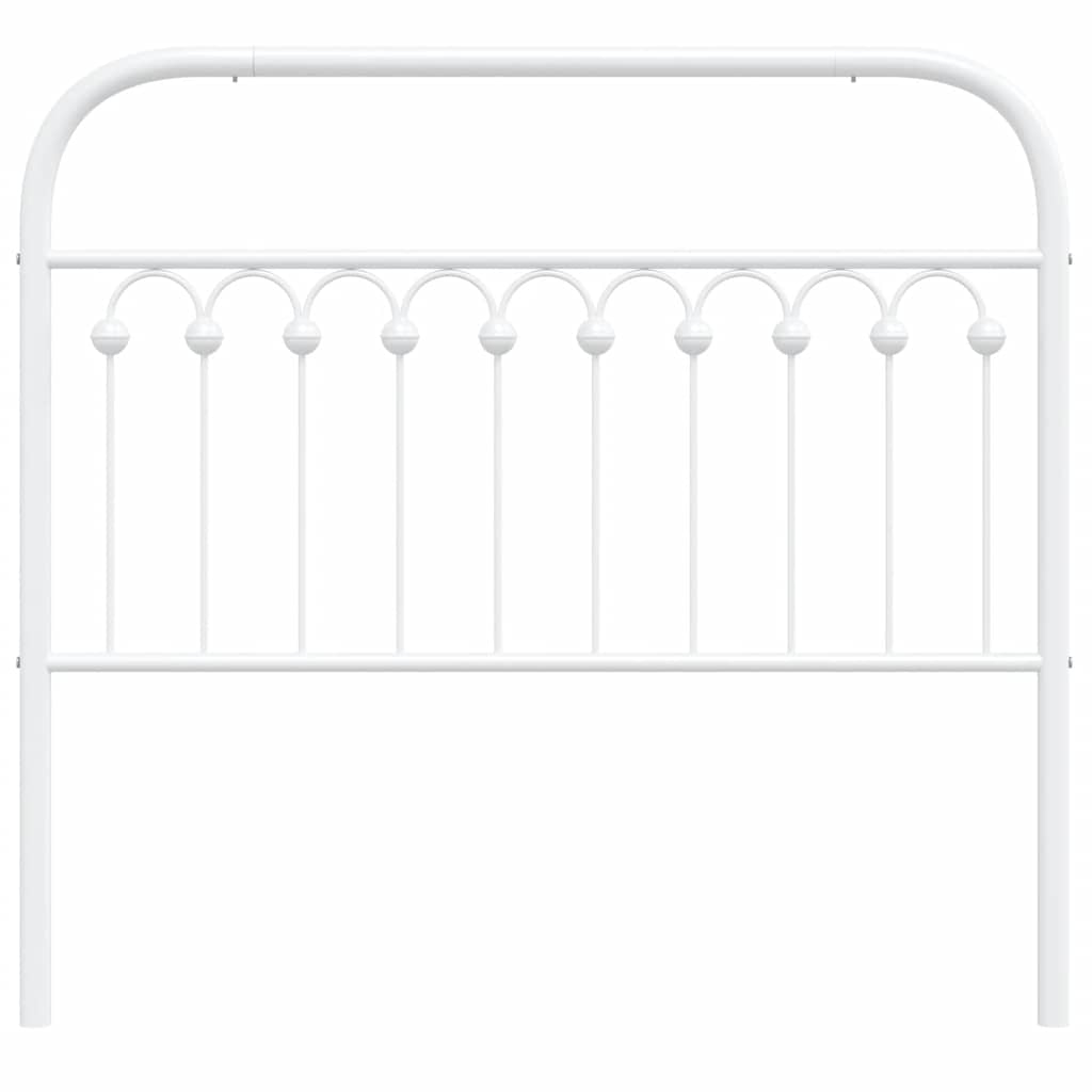 vidaXL Metalowe wymienne wezgłowie, białe, 107 cm