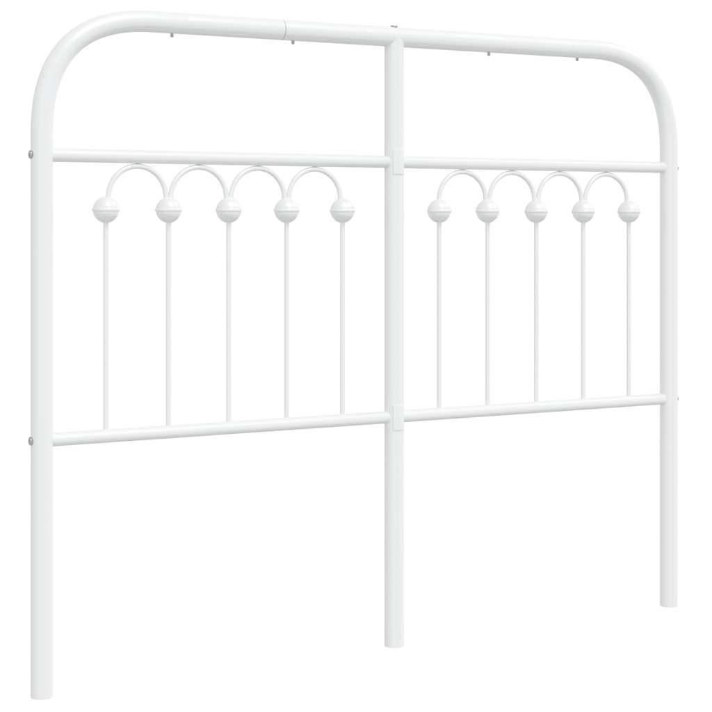 vidaXL Metalowe wymienne wezgłowie, białe, 120 cm