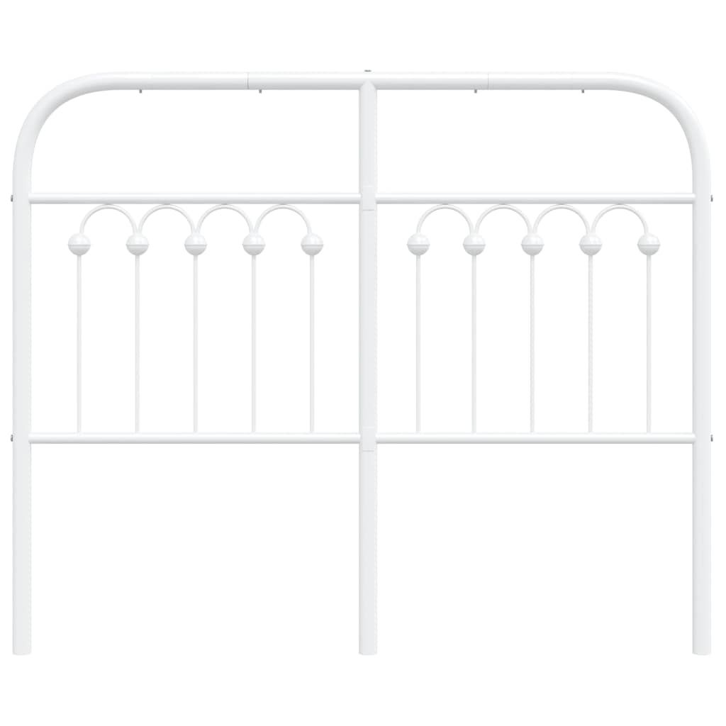 vidaXL Metalowe wymienne wezgłowie, białe, 120 cm