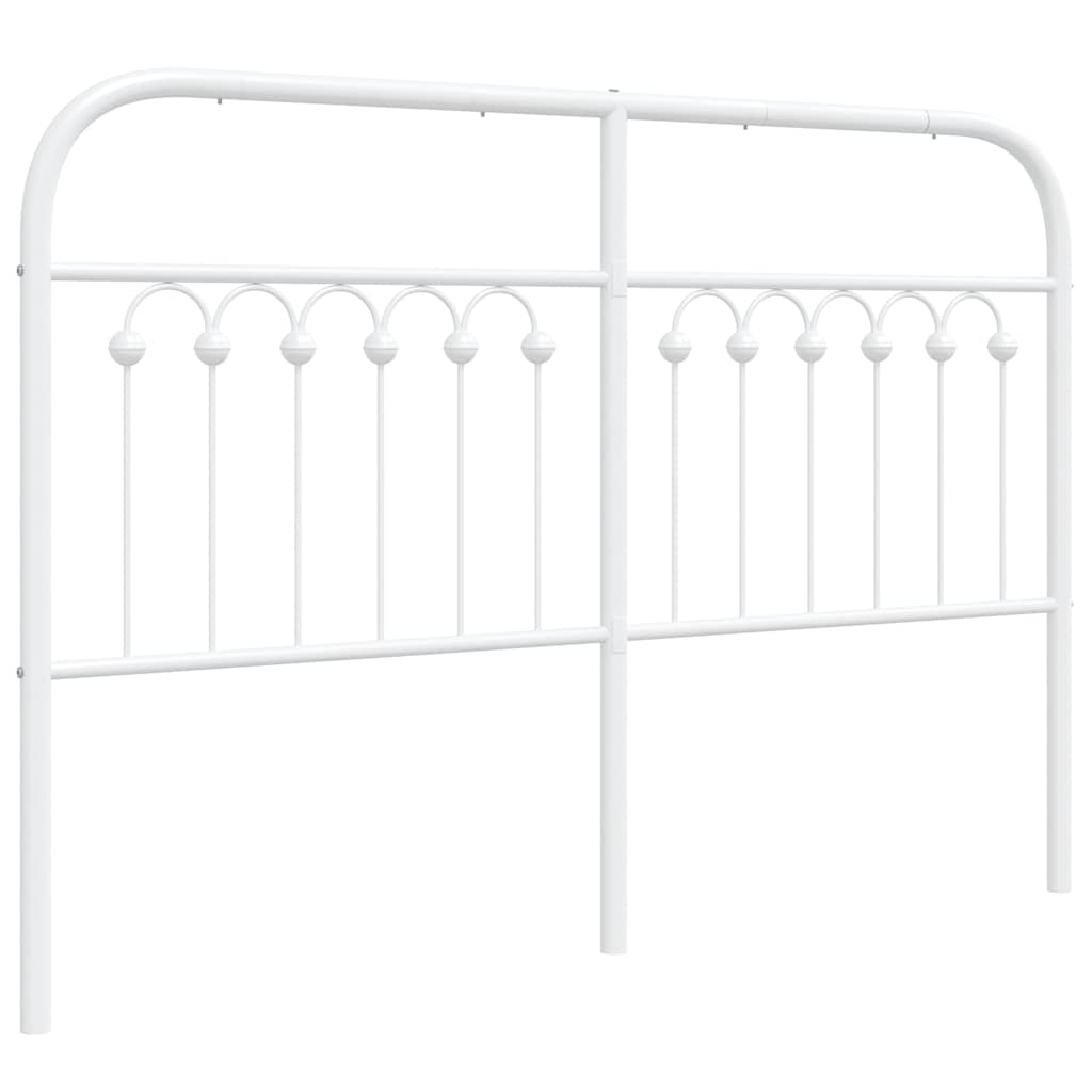 vidaXL Metalowe wymienne wezgłowie, białe, 135 cm