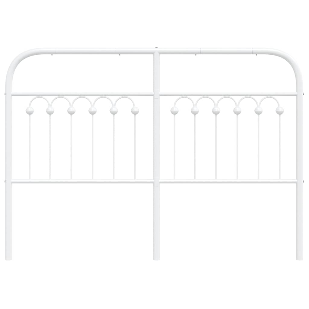 vidaXL Metalowe wymienne wezgłowie, białe, 135 cm