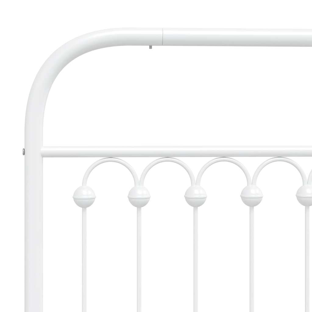 vidaXL Metalowe wymienne wezgłowie, białe, 135 cm