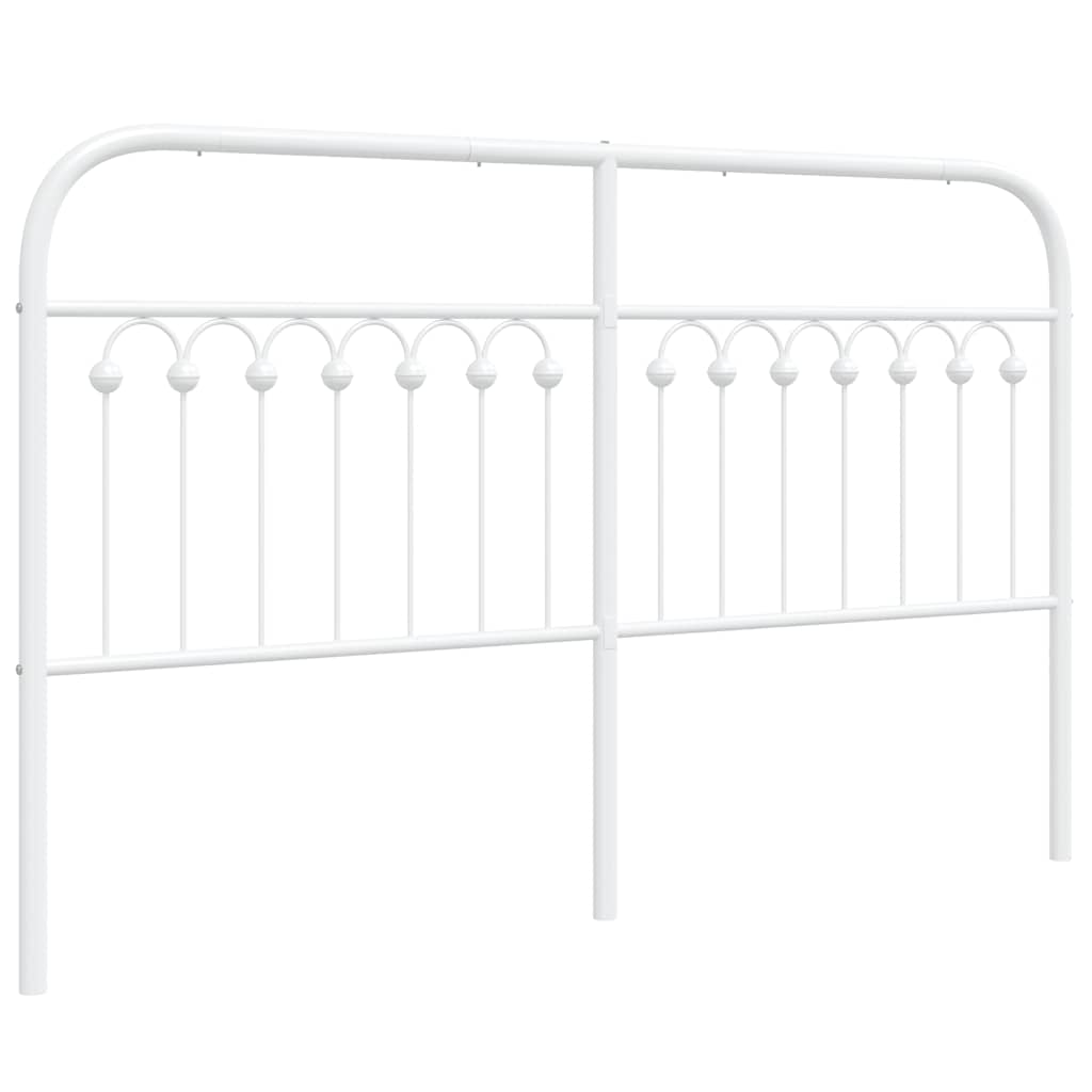 vidaXL Metalowe wymienne wezgłowie, białe, 150 cm
