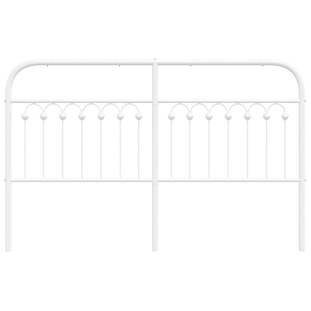 vidaXL Metalowe wymienne wezgłowie, białe, 150 cm