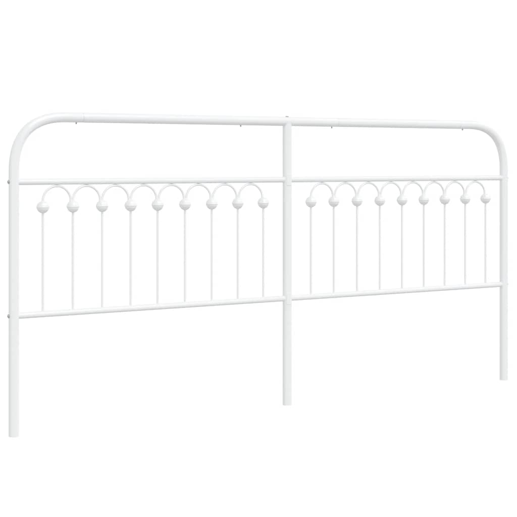vidaXL Metalowe wymienne wezgłowie, białe, 200 cm