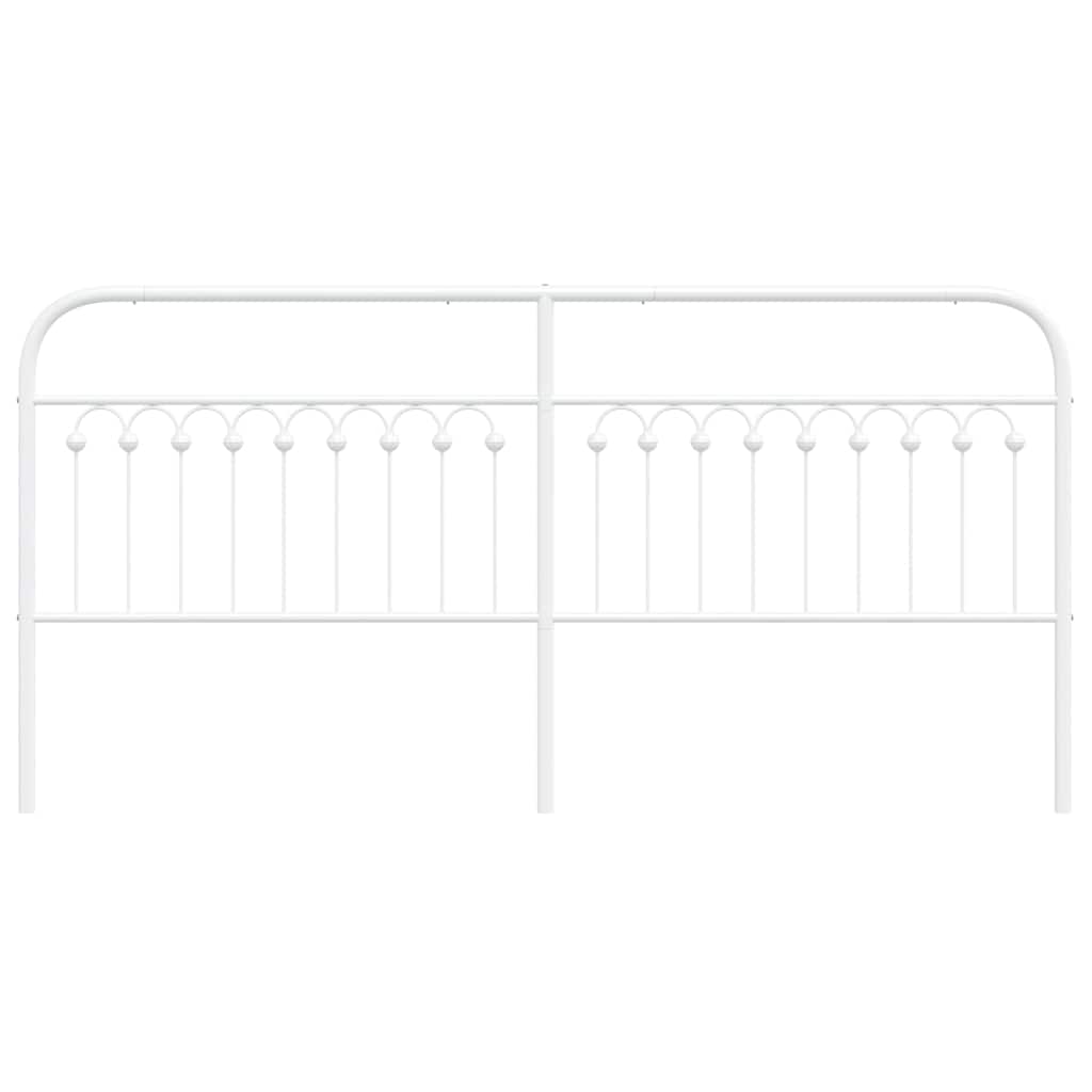vidaXL Metalowe wymienne wezgłowie, białe, 200 cm