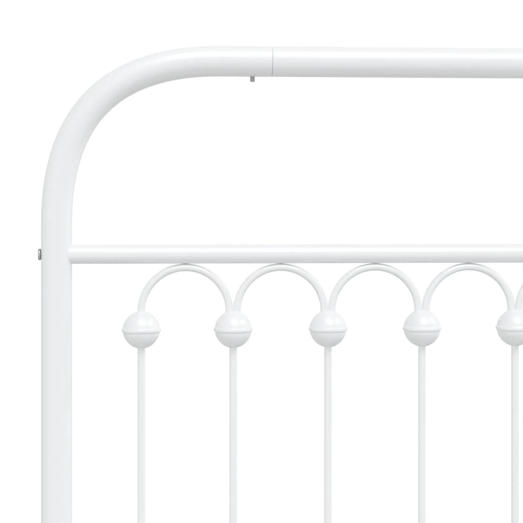 vidaXL Metalowe wymienne wezgłowie, białe, 200 cm