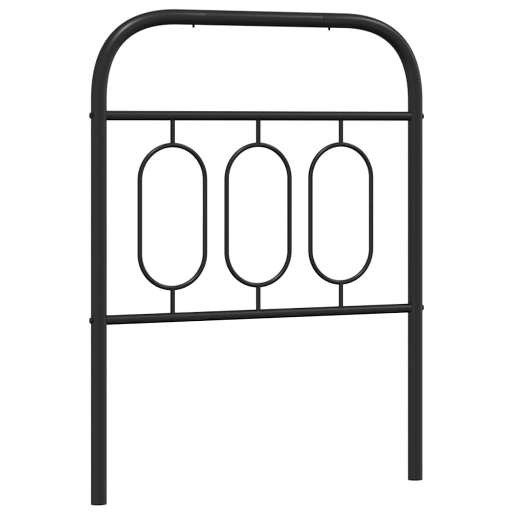 vidaXL Metalowe wymienne wezgłowie, czarne, 75 cm