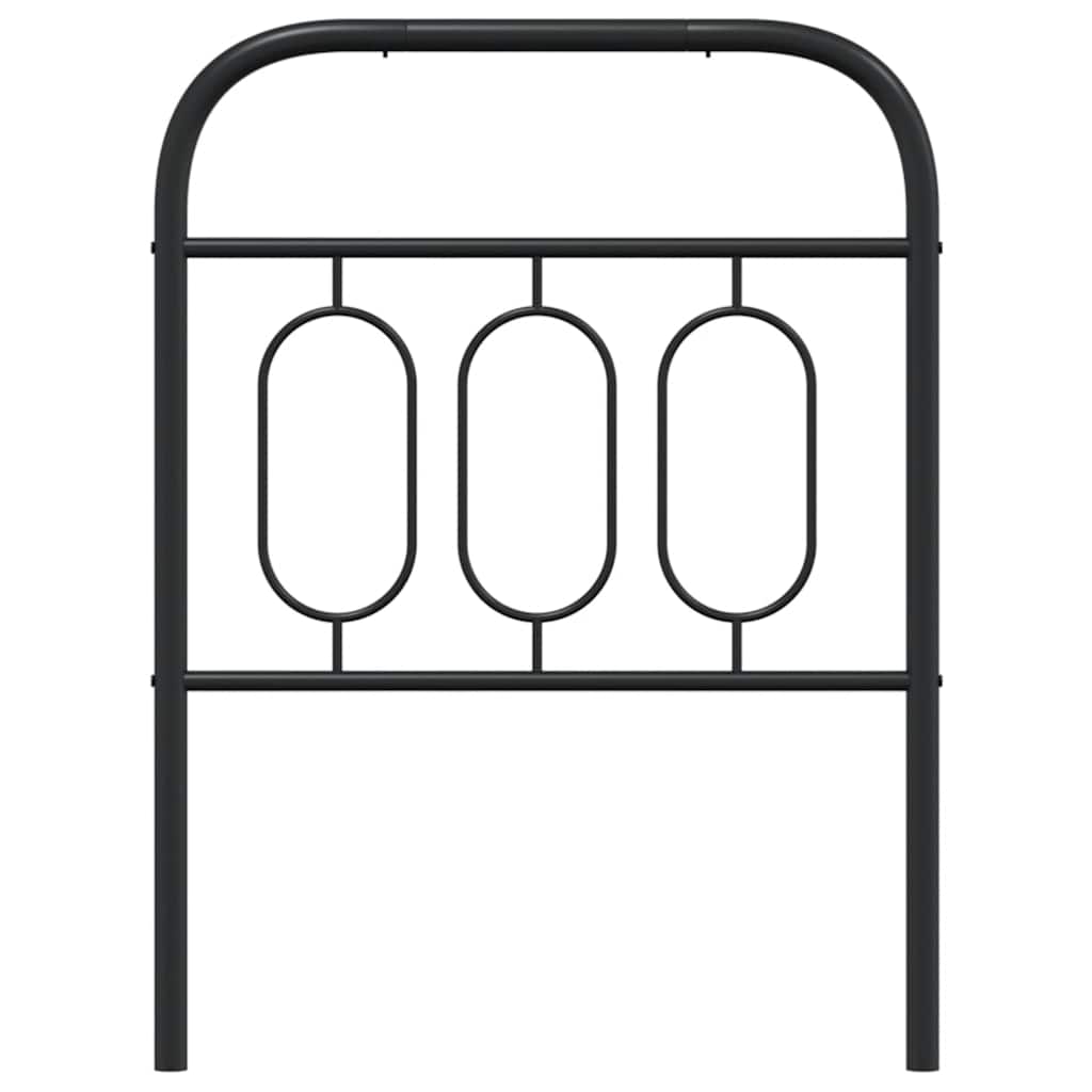 vidaXL Metalowe wymienne wezgłowie, czarne, 75 cm