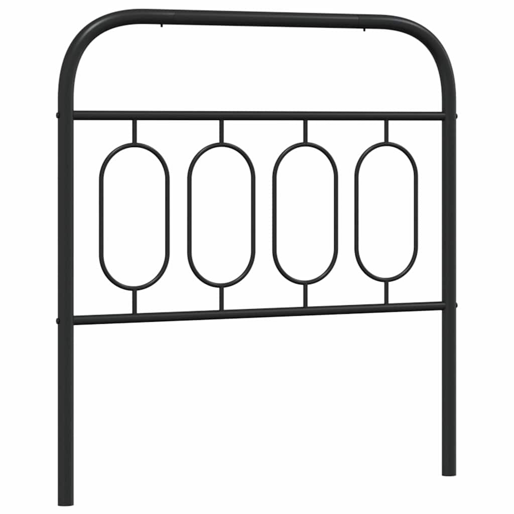 vidaXL Metalowe wymienne wezgłowie, czarne, 80 cm