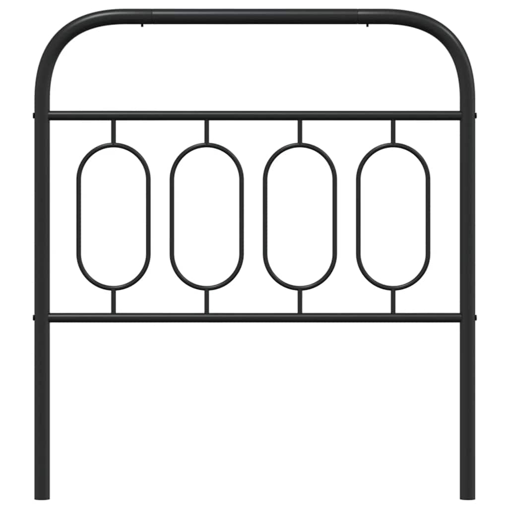 vidaXL Metalowe wymienne wezgłowie, czarne, 80 cm