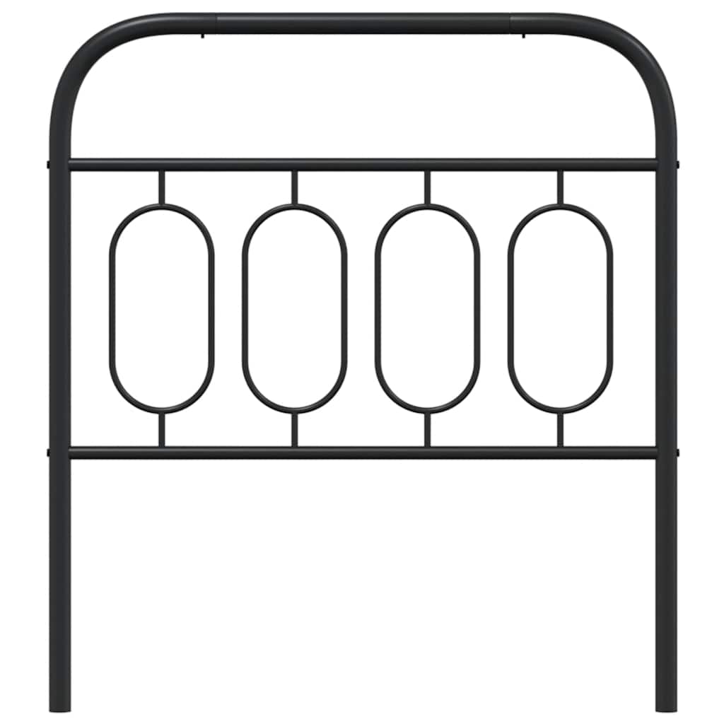 vidaXL Metalowe wymienne wezgłowie, czarne, 90 cm