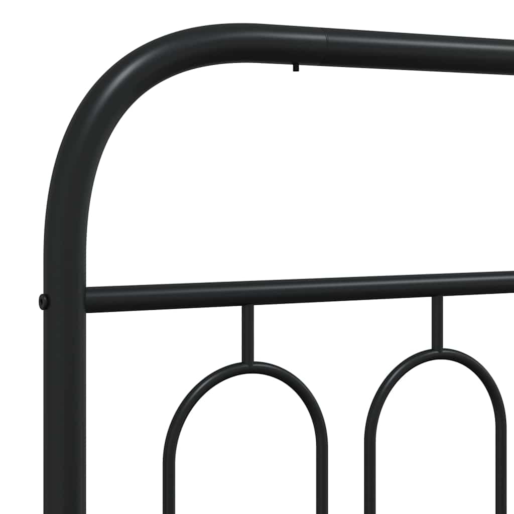 vidaXL Metalowe wymienne wezgłowie, czarne, 100 cm