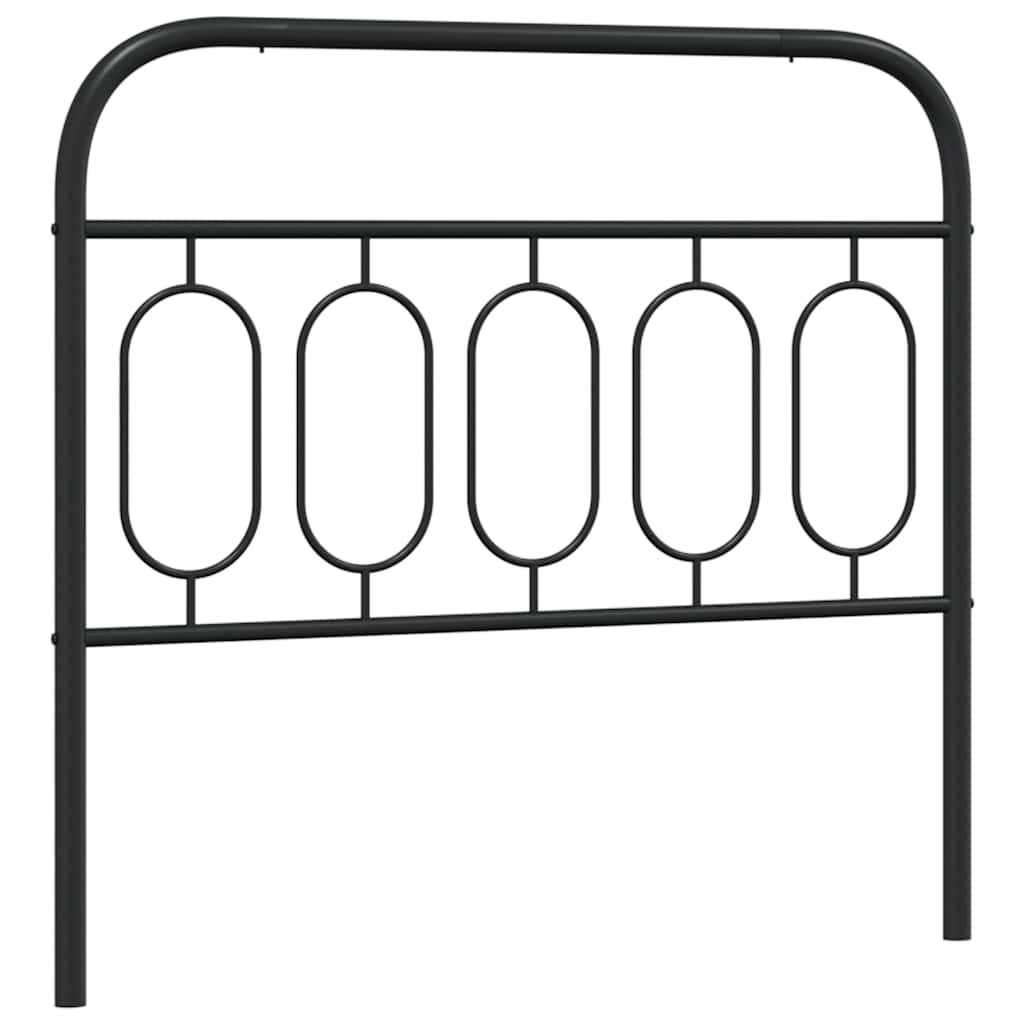 vidaXL Metalowe wymienne wezgłowie, czarne, 107 cm
