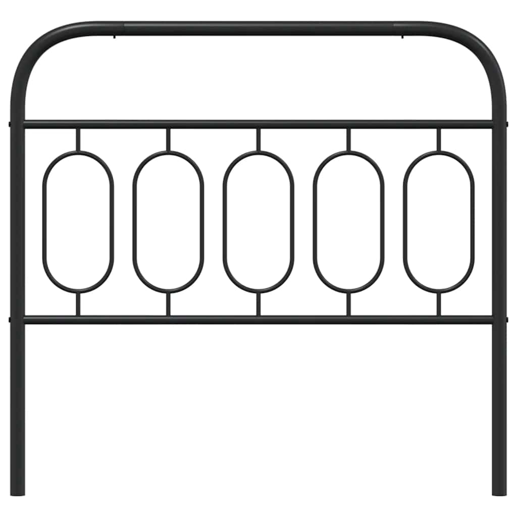 vidaXL Metalowe wymienne wezgłowie, czarne, 107 cm