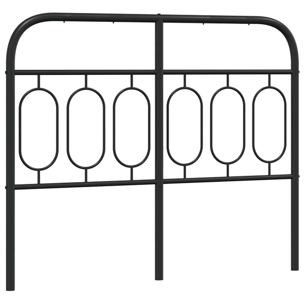 vidaXL Metalowe wymienne wezgłowie, czarne, 120 cm