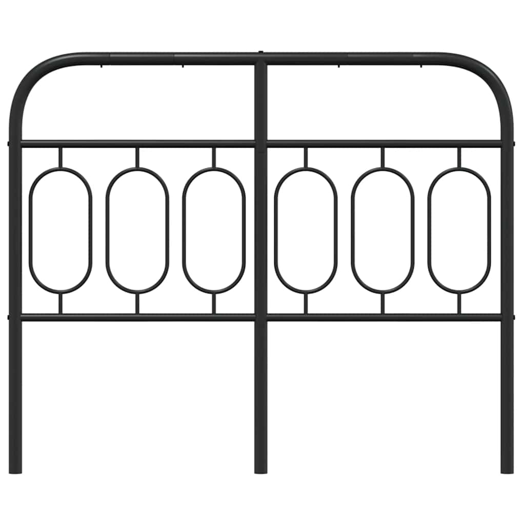 vidaXL Metalowe wymienne wezgłowie, czarne, 120 cm