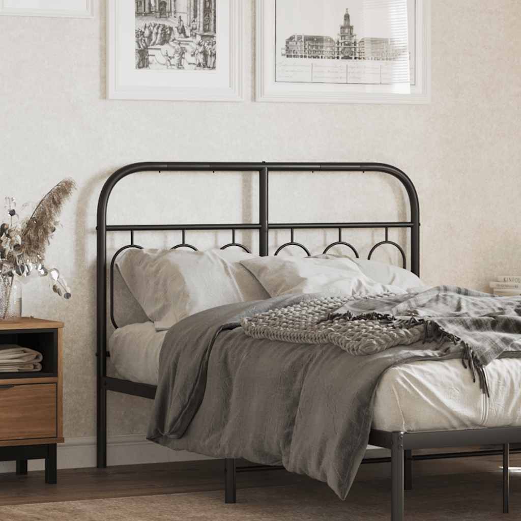 vidaXL Metalowe wymienne wezgłowie, czarne, 120 cm