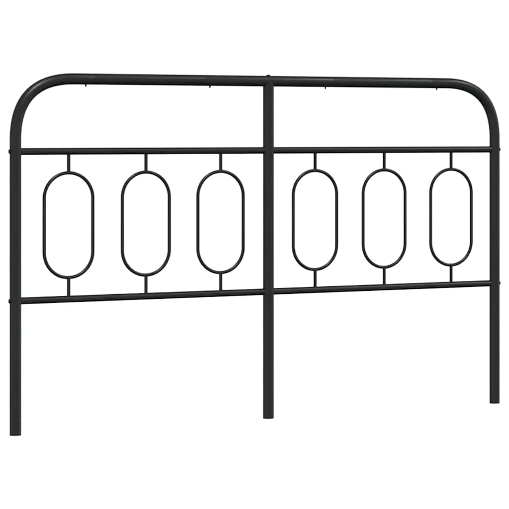 vidaXL Metalowe wymienne wezgłowie, czarne, 137 cm