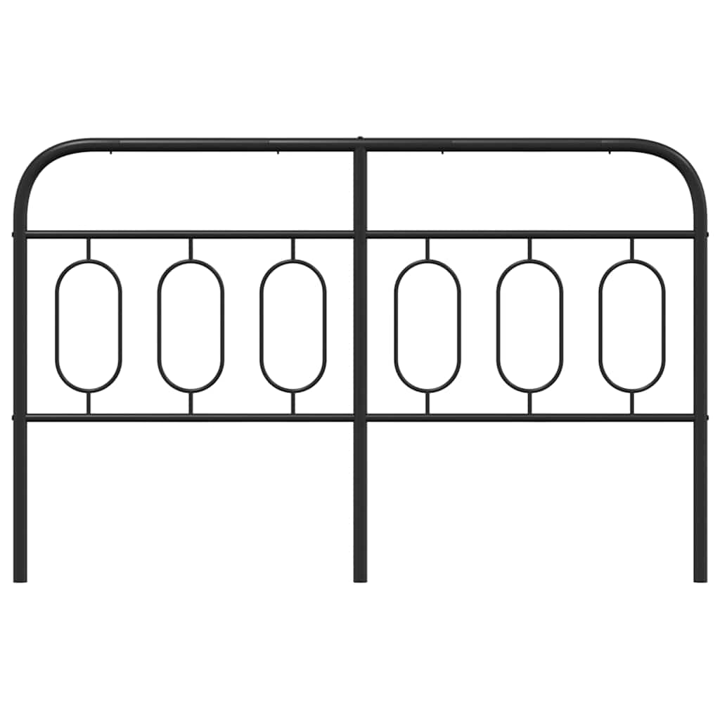 vidaXL Metalowe wymienne wezgłowie, czarne, 150 cm