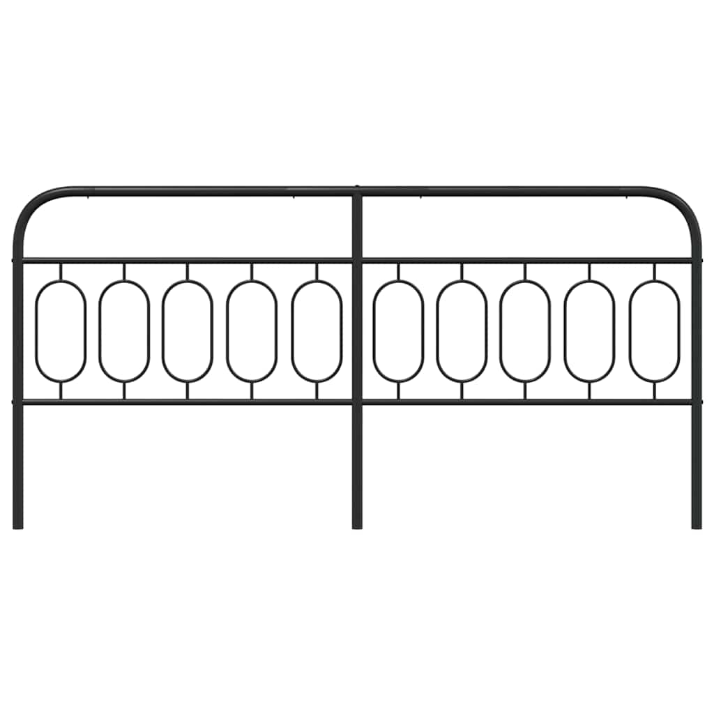 vidaXL Metalowe wymienne wezgłowie, czarne, 200 cm