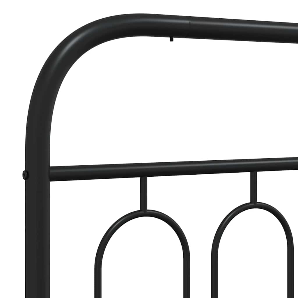 vidaXL Metalowe wymienne wezgłowie, czarne, 200 cm