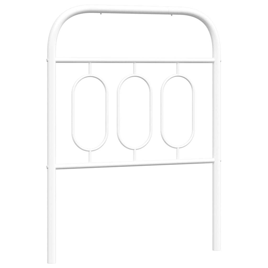 vidaXL Metalowe wymienne wezgłowie, białe, 75 cm