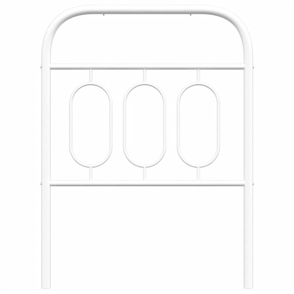 vidaXL Metalowe wymienne wezgłowie, białe, 75 cm