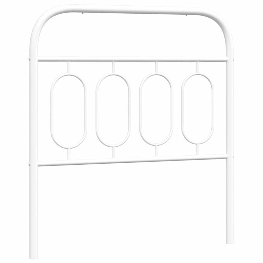 vidaXL Metalowe wymienne wezgłowie, białe, 80 cm