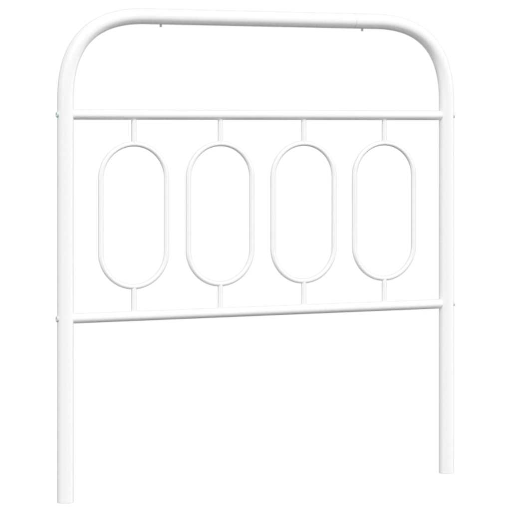vidaXL Metalowe wymienne wezgłowie, białe, 90 cm