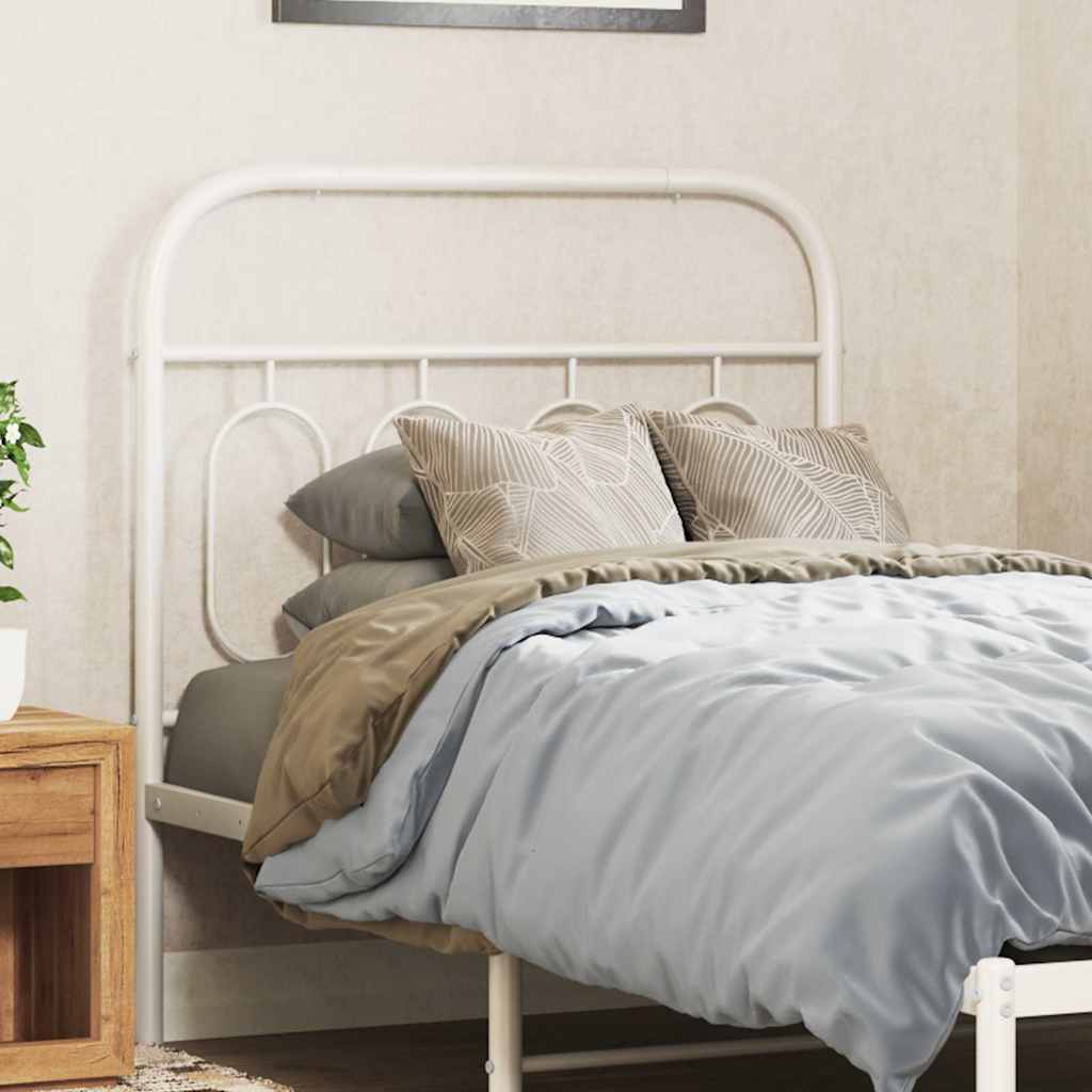 vidaXL Metalowe wymienne wezgłowie, białe, 90 cm