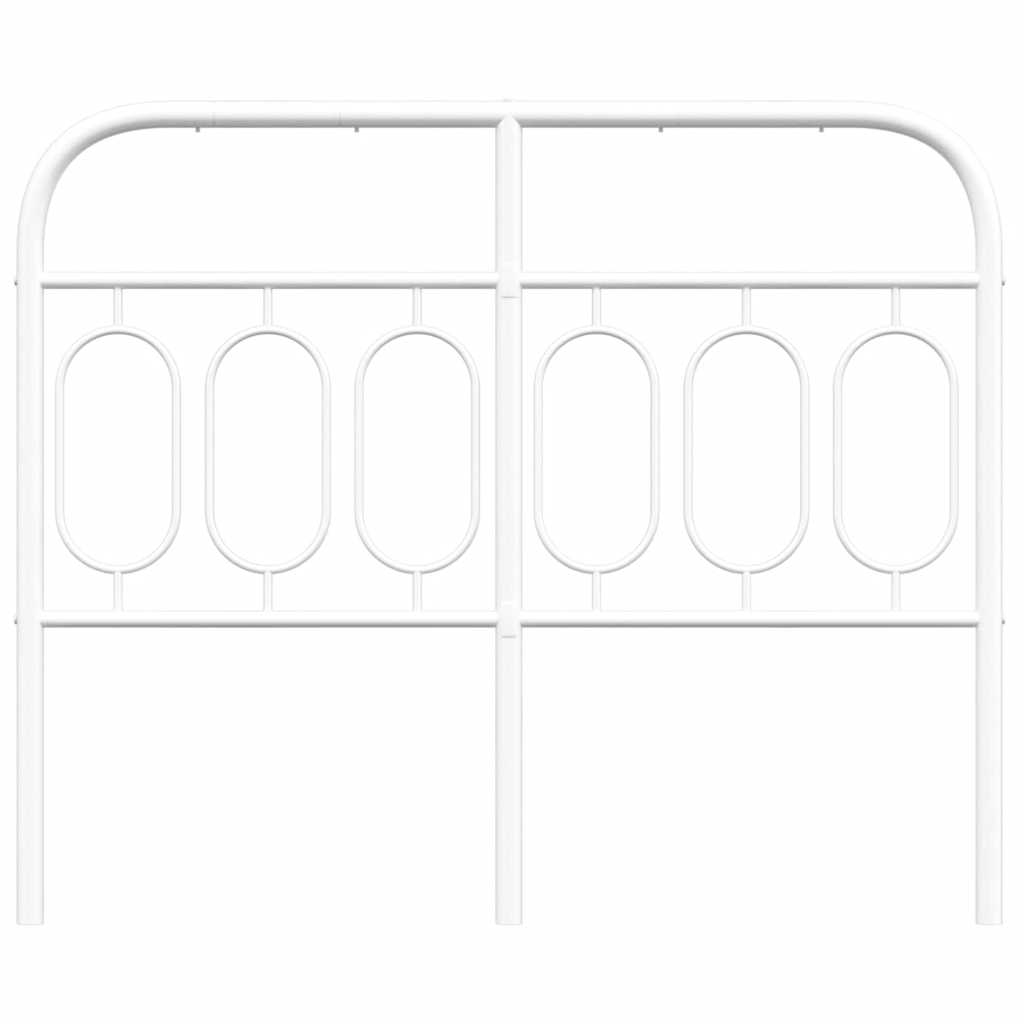 vidaXL Metalowe wymienne wezgłowie, białe, 120 cm