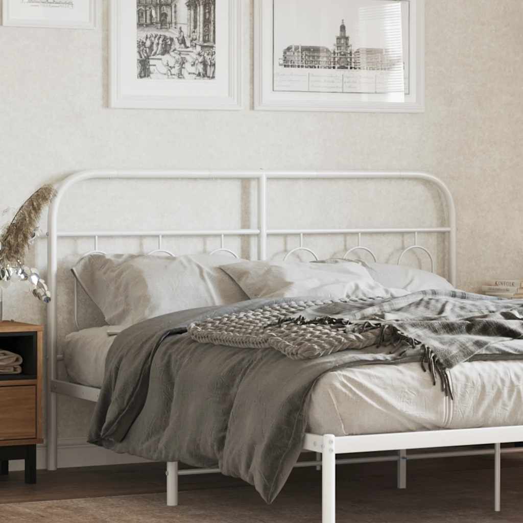 vidaXL Metalowe wymienne wezgłowie, białe, 140 cm