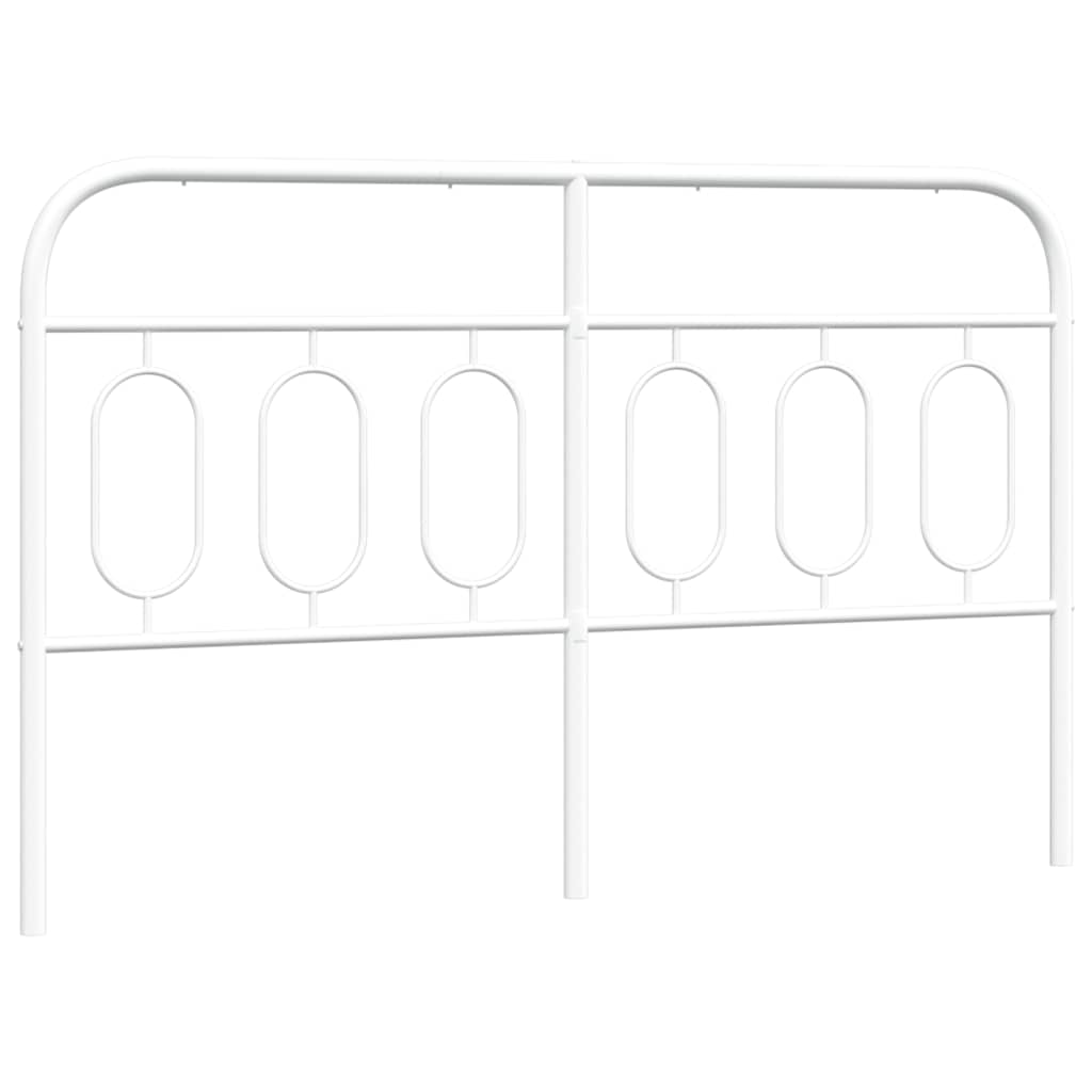 vidaXL Metalowe wymienne wezgłowie, białe, 150 cm