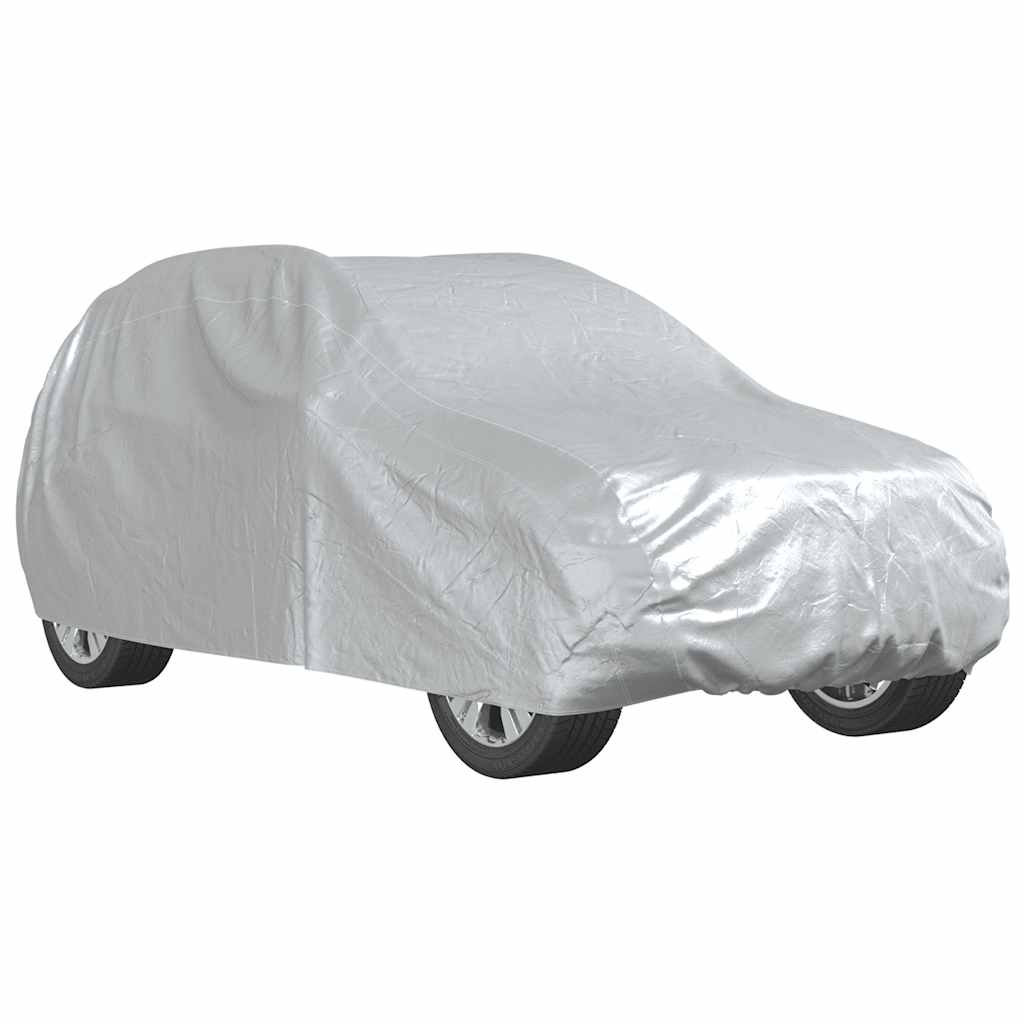 vidaXL Pokrowiec na samochód typu SUV, z paskami, pełny, srebrny, M
