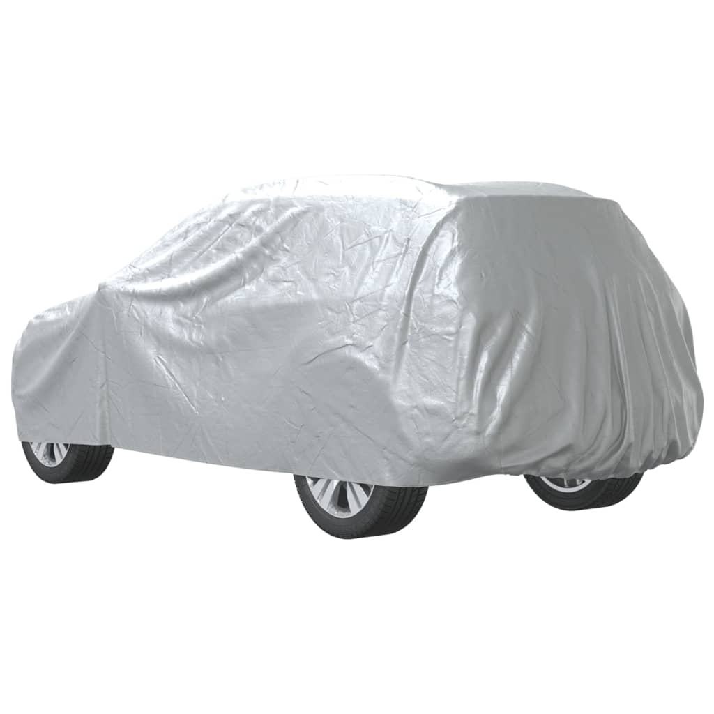 vidaXL Pokrowiec na samochód typu SUV, z paskami, pełny, srebrny, XL