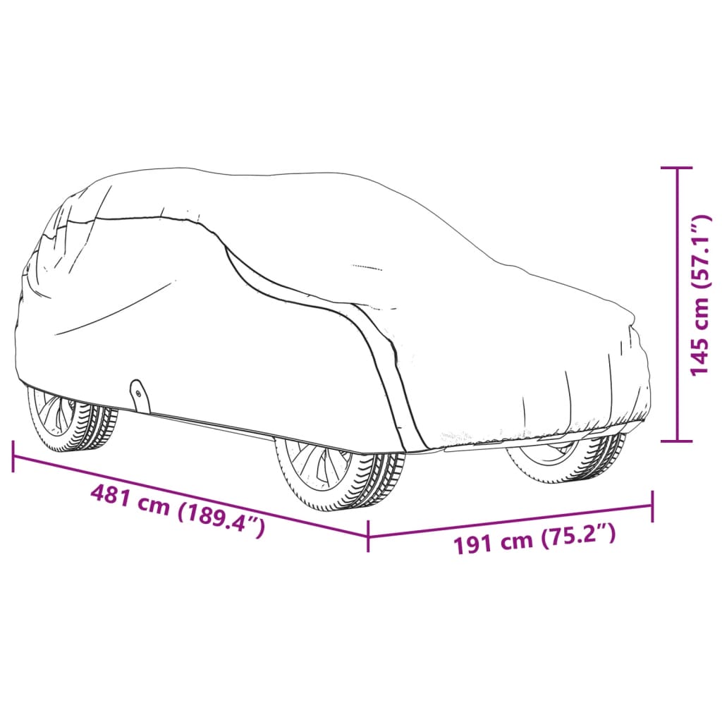 vidaXL Pokrowiec na samochód typu SUV, pełny, szary, L, włóknina