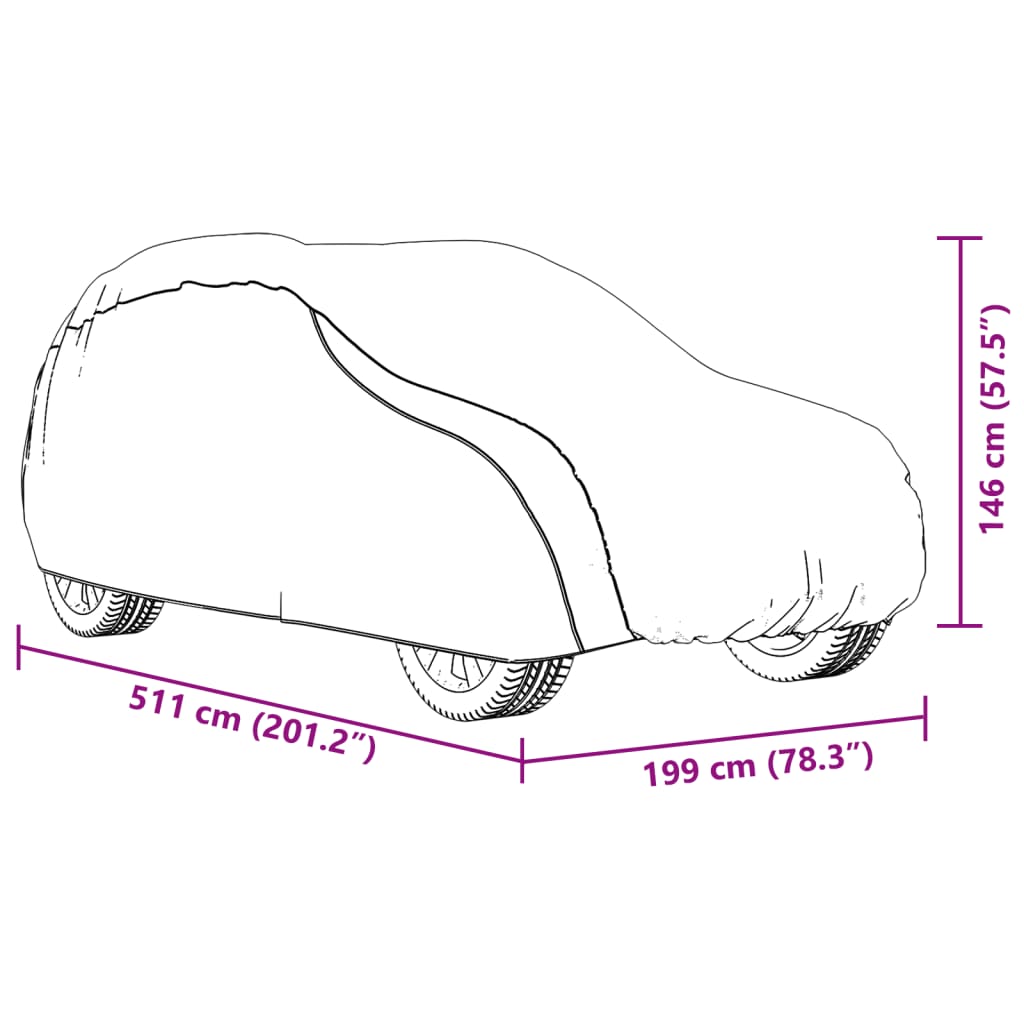 vidaXL Pokrowiec na samochód typu SUV, z paskami, pełny, XL, PEVA