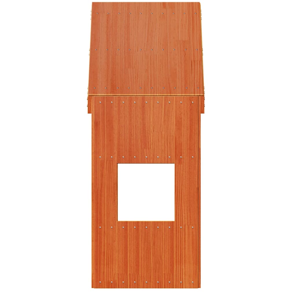 vidaXL Daszek do łóżka dziecięcego, woskowy brąz, 55x84x132 cm, sosna
