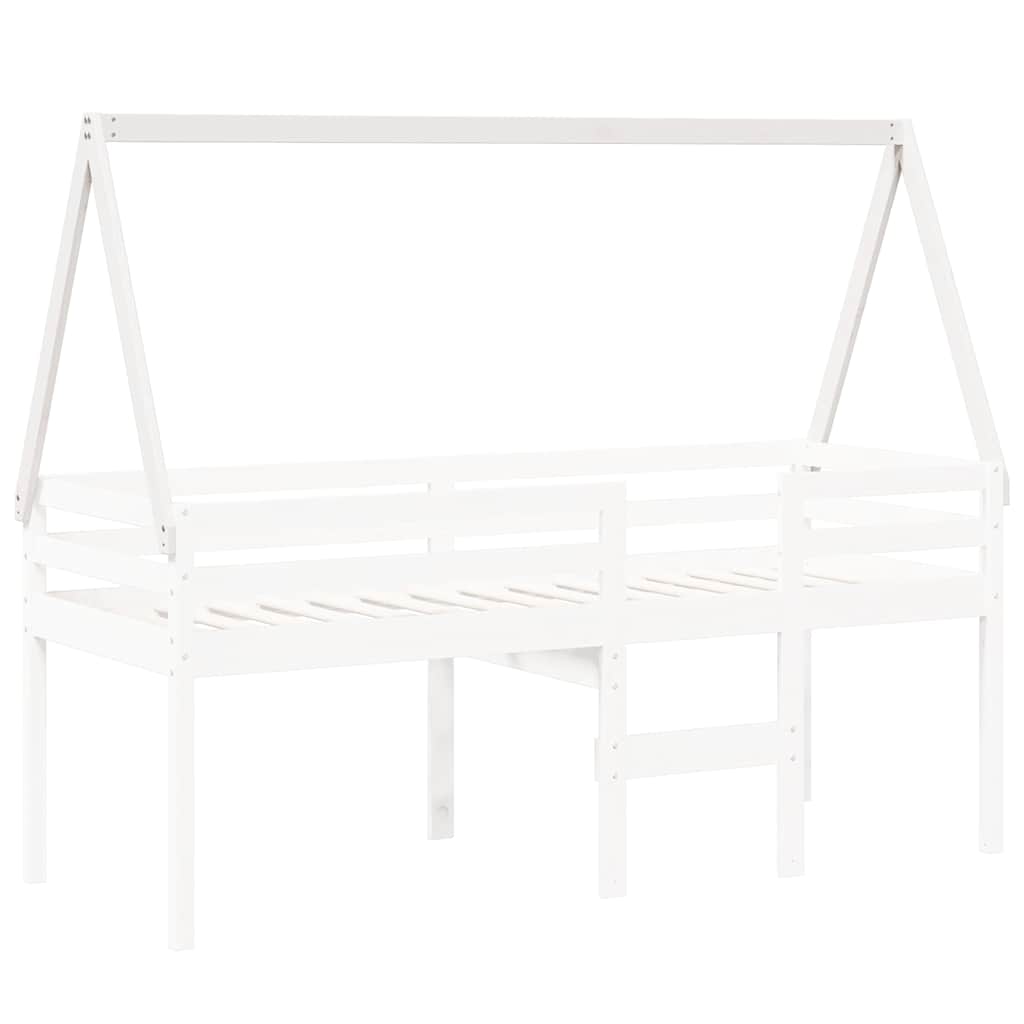 vidaXL Daszek do łóżka dziecięcego, biały, 199x95,5x88 cm, sosnowy