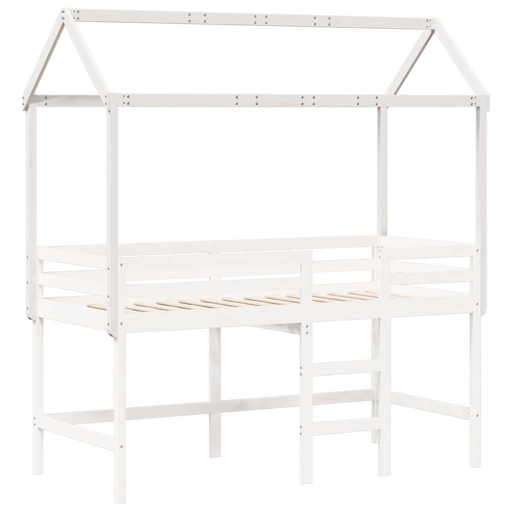 vidaXL Daszek do łóżka dziecięcego, biały, 217x85,5x154 cm, sosnowy