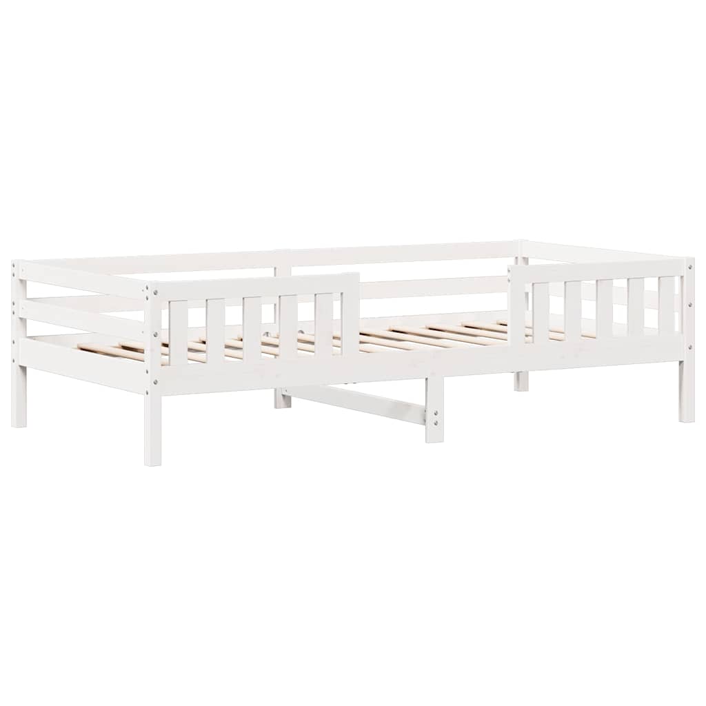 vidaXL Łóżko bez materaca, białe, 80x200 cm, lite drewno sosnowe