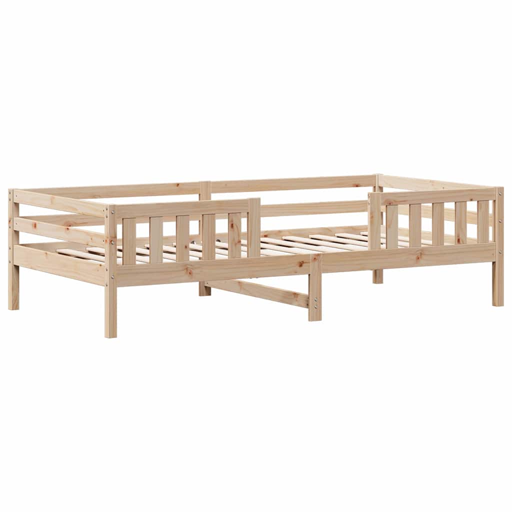 vidaXL Rama łóżka bez materaca, 90x190 cm, lite drewno sosnowe