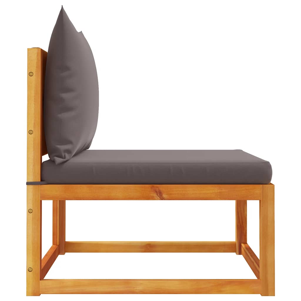 vidaXL Sofa ogrodowa bez podłokietników z poduszkami, drewno akacjowe i lina