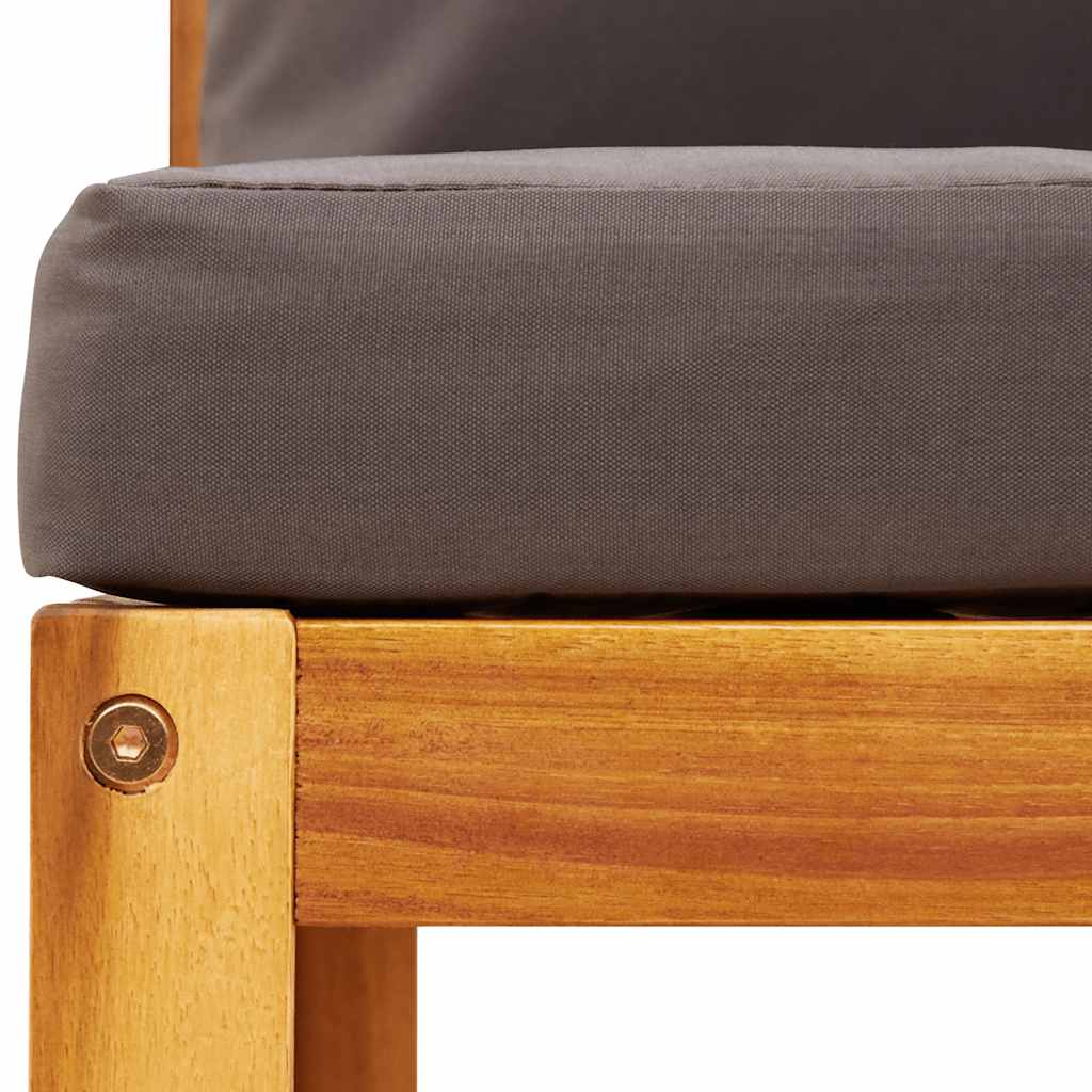 vidaXL Sofa ogrodowa z poduszkami, 2-osobowa, drewno akacjowe i lina